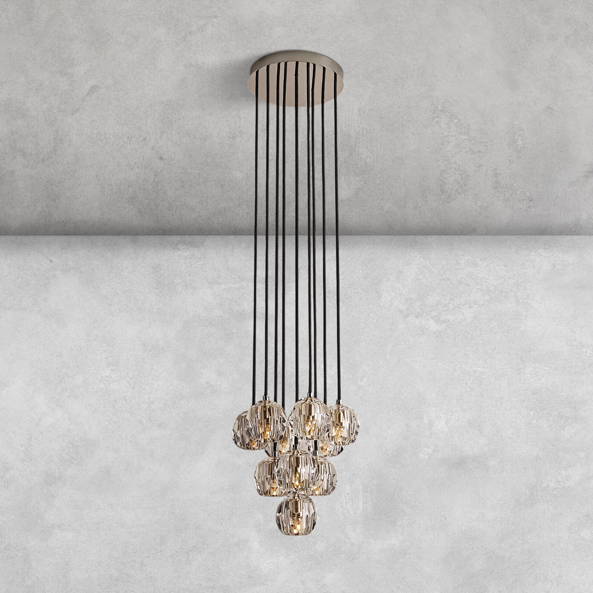 Bouble De Crystal Round Cluster Chandelier