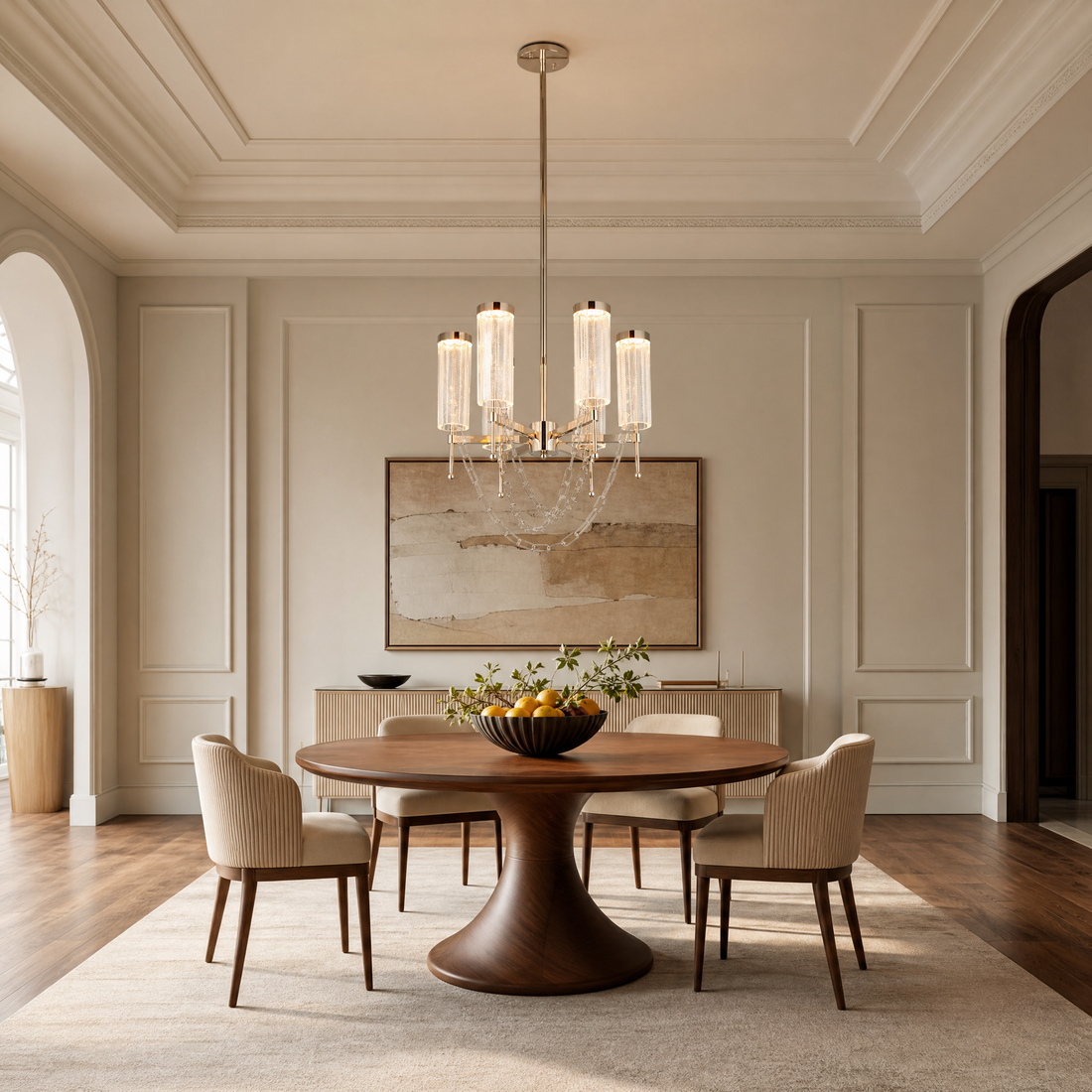 Crystalia Modern Sculptural Ring Chandelier - main