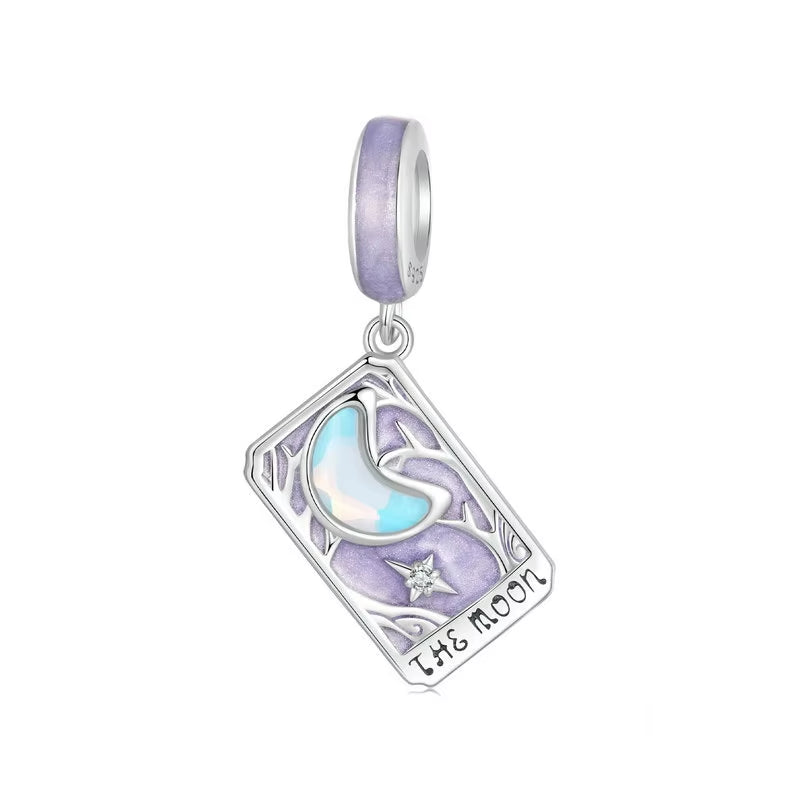 XVIII THE MOON Tarot Card Pendant