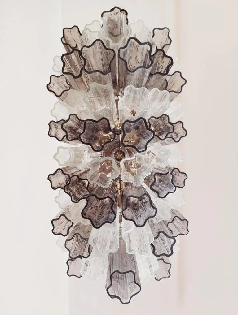 Murano Glass Chandelier – Smoked/Transparent