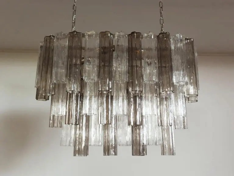 Murano Glass Chandelier – Smoked/Transparent