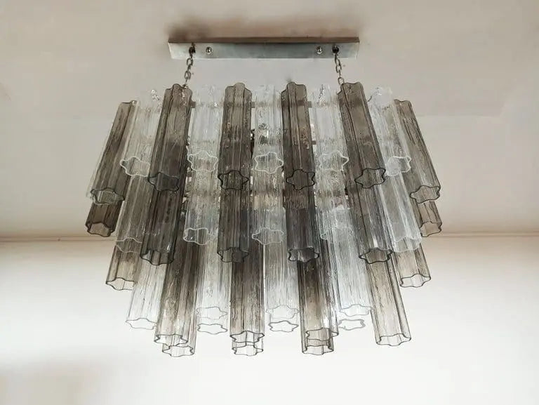 Murano Glass Chandelier – Smoked/Transparent