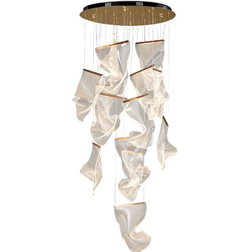 TLL Flame Round Chandelier For Staircase