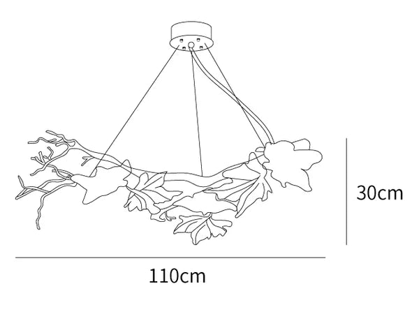 TLL Folio Branch Brass Chandelier