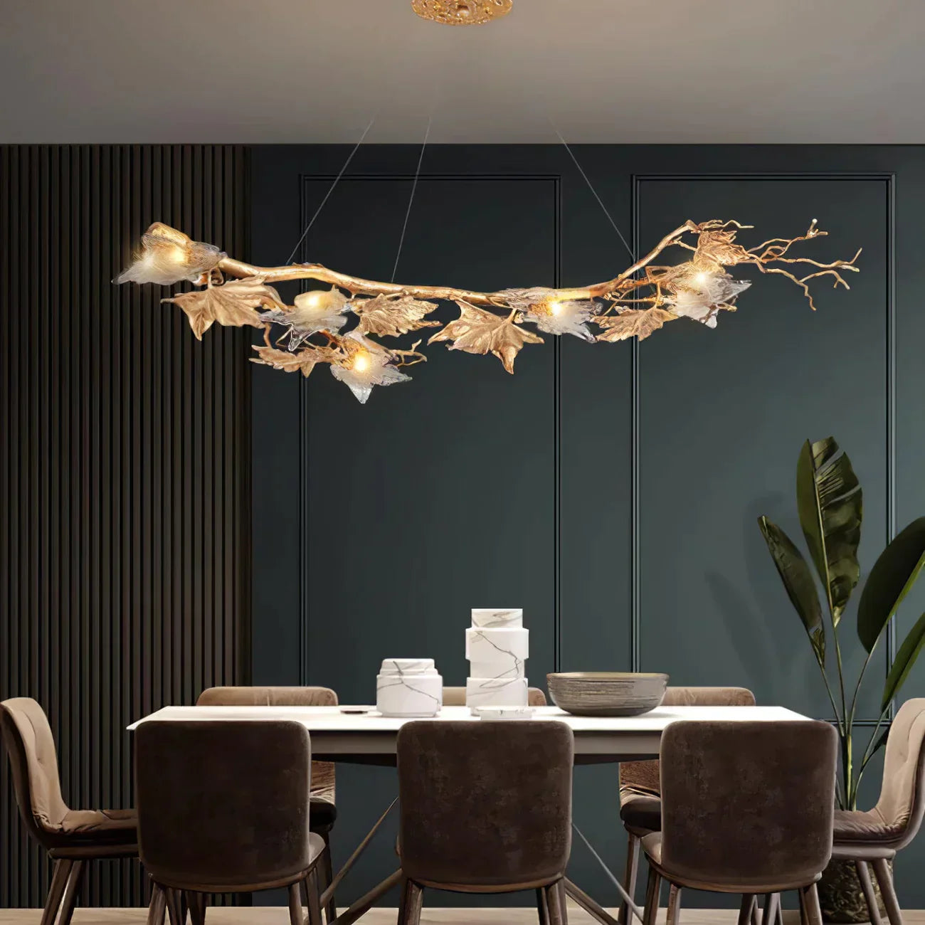 TLL Folio Branch Brass Chandelier