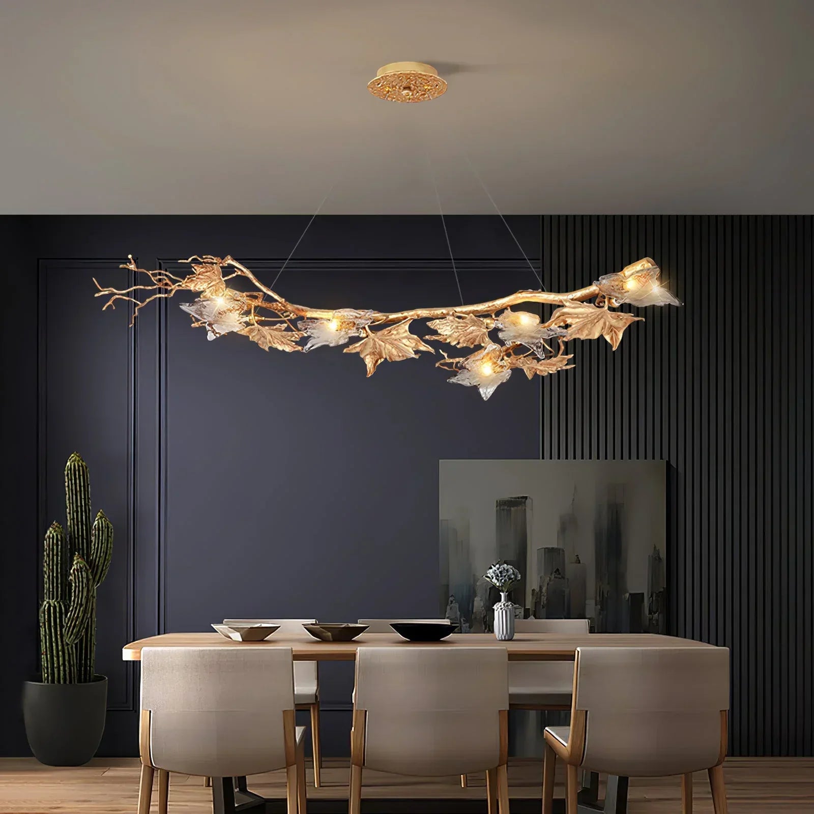 TLL Folio Branch Brass Chandelier