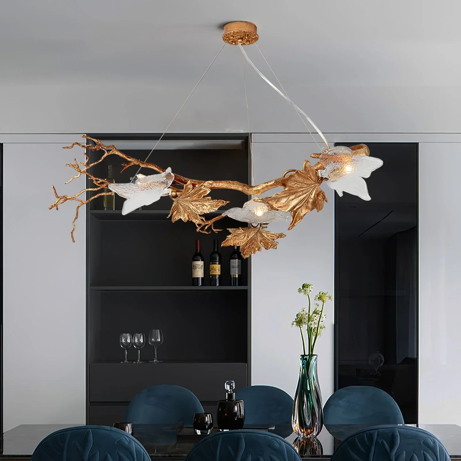 TLL Folio Branch Brass Chandelier