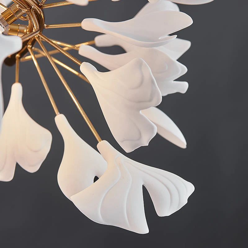 TLL Ginkgo Cascading C (Alternating) Branch Chandelier