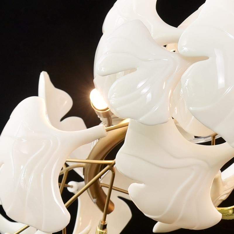 TLL Ceramic Ginkgo Petal Chandelier