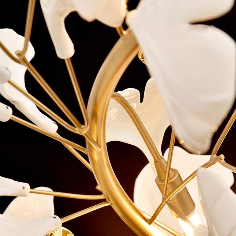 TLL Ceramic Ginkgo Petal Chandelier