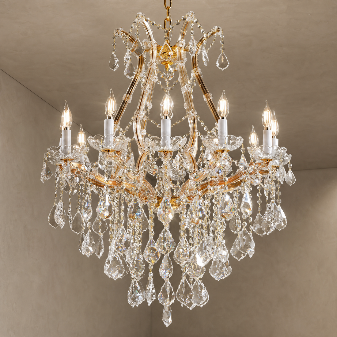 Maria Theresa Gold Chandelier in gold