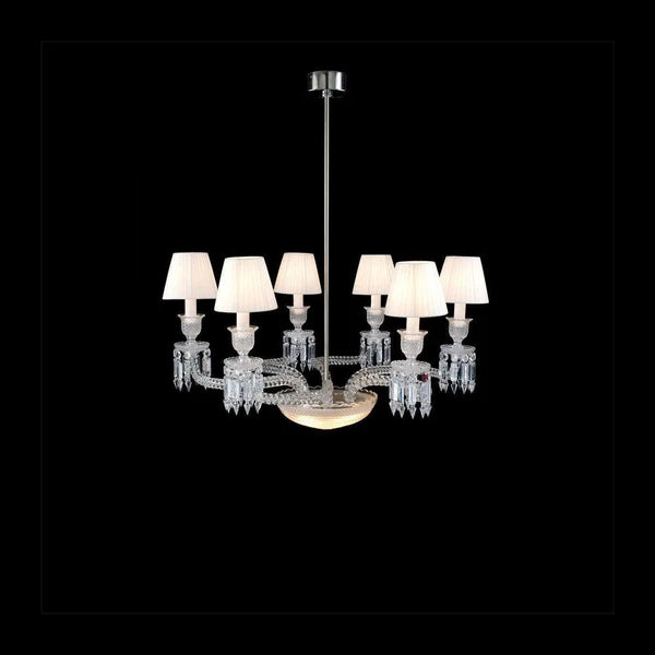 Lliana Classic Luxury Oval K9 Crystal Chandelier 6 Lights
