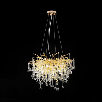 TLL Aqua Modern Crystal Tree Branch Chandelier 23.6" D