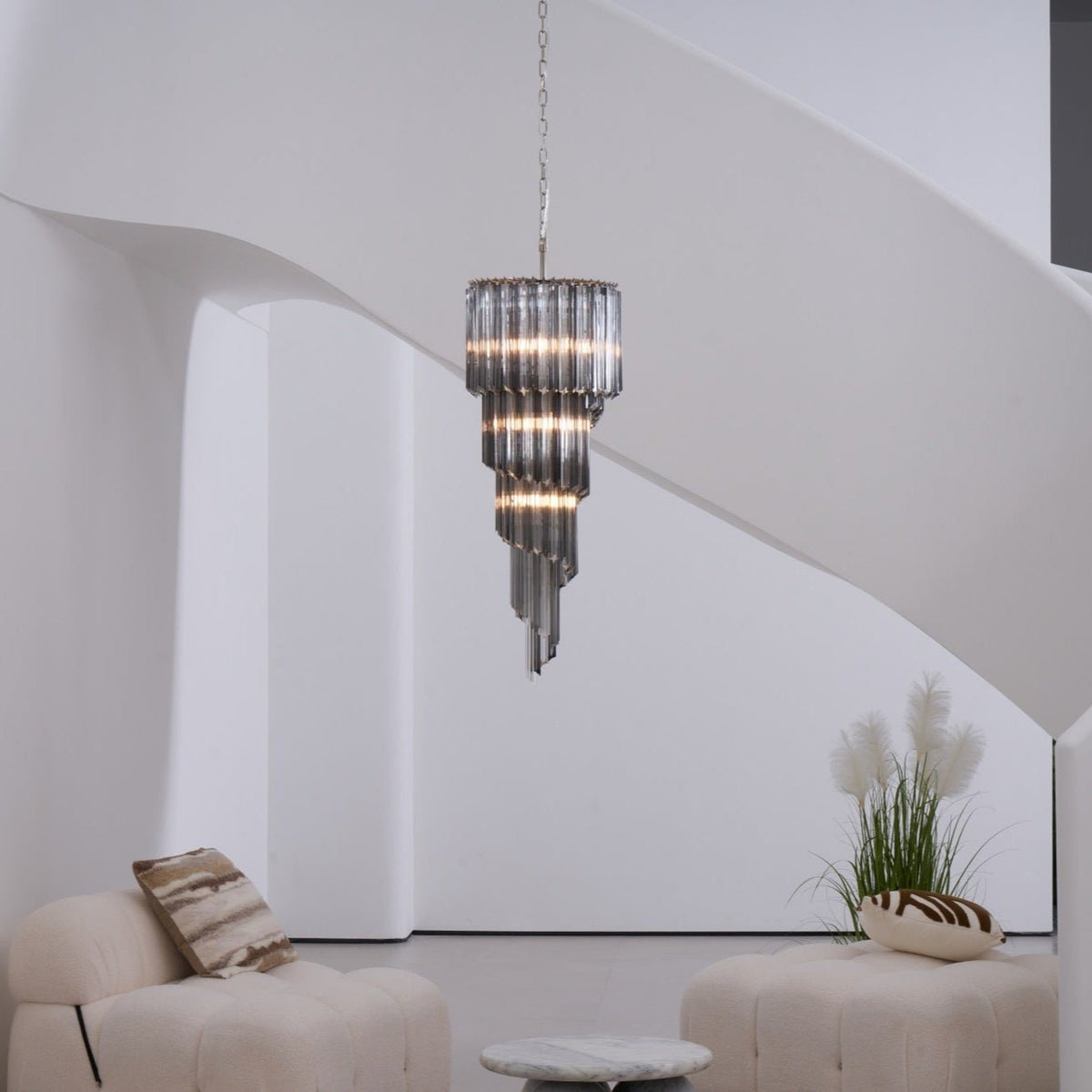 Lucente Noir Spiral Chandelier - Trivellolab