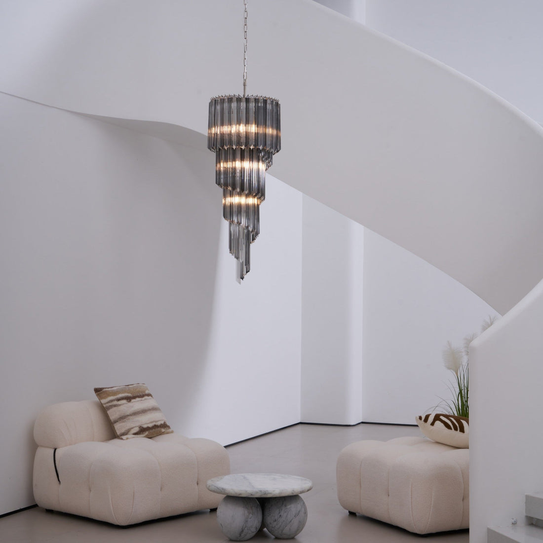 Lucente Noir Spiral Chandelier - Trivellolab