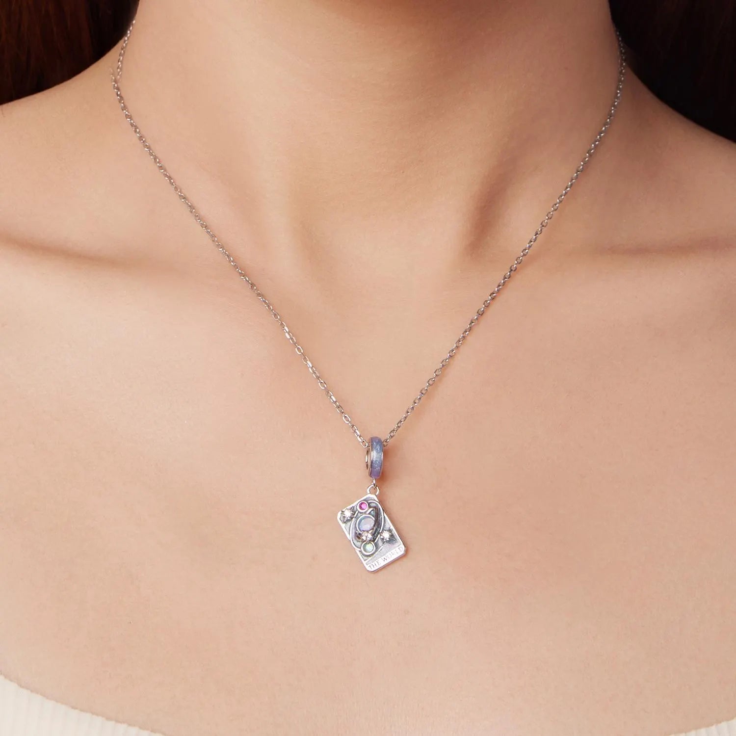 XXI THE WORLD Tarot Card Pendant