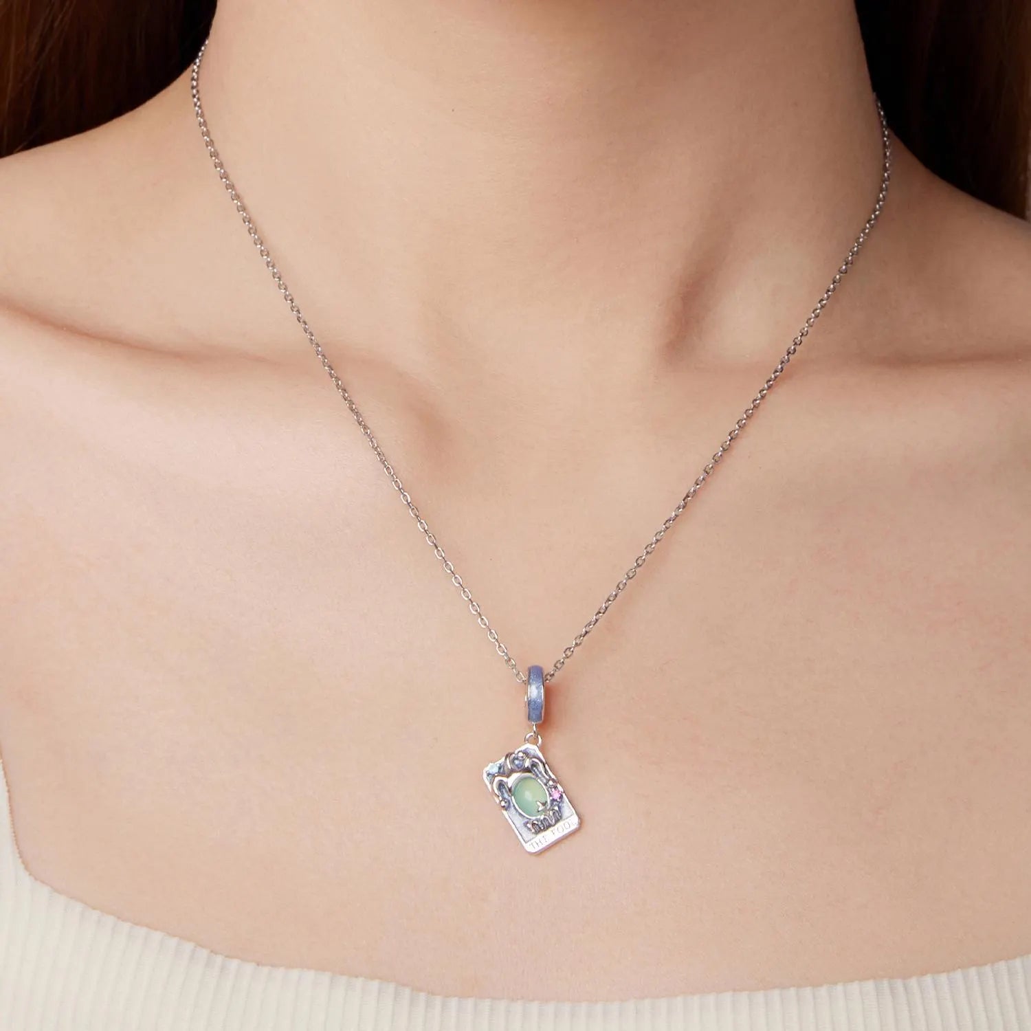 0 THE FOOL Tarot Card Pendant