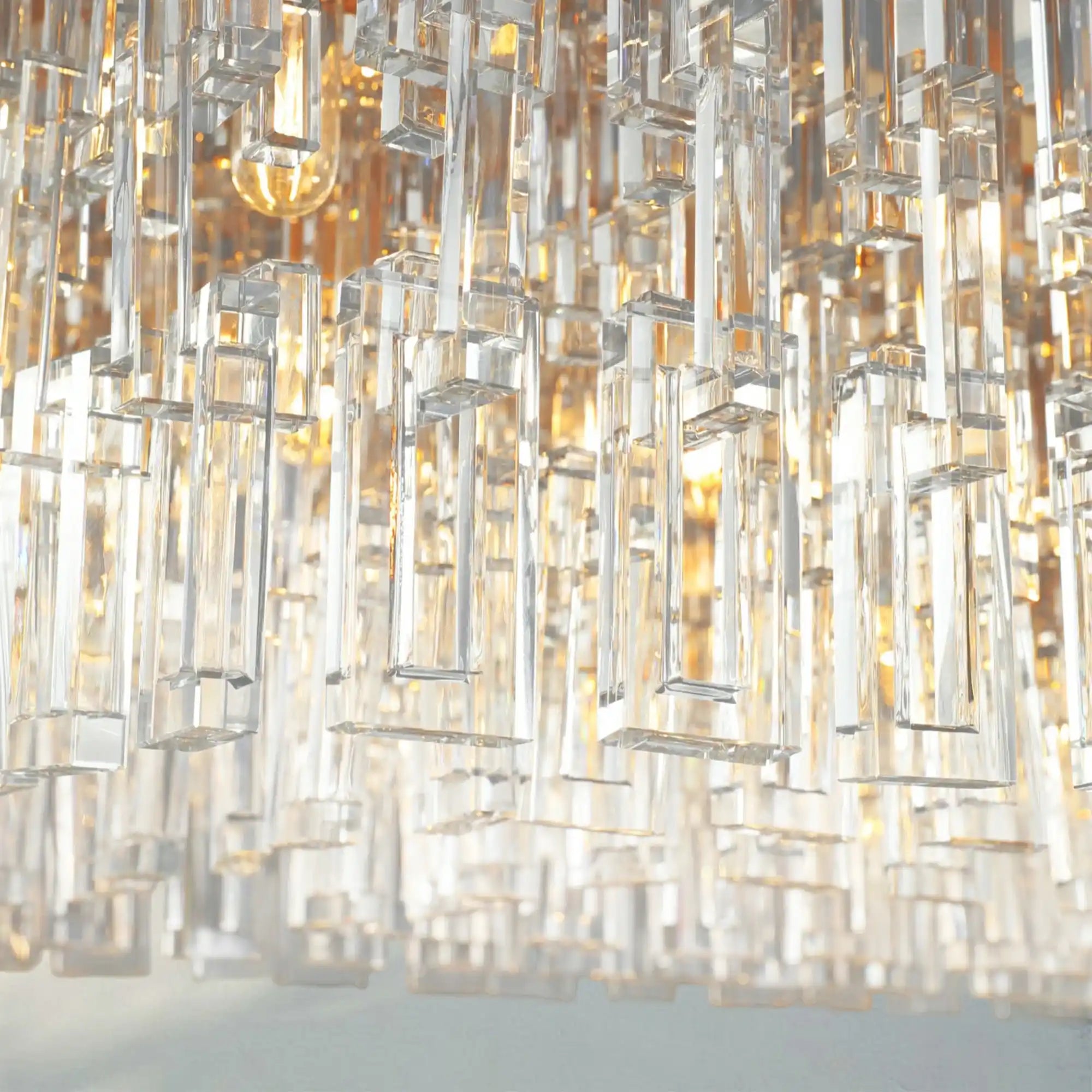 Aurelia K9 Crystal Modern Rectangular Chandelier 60"
