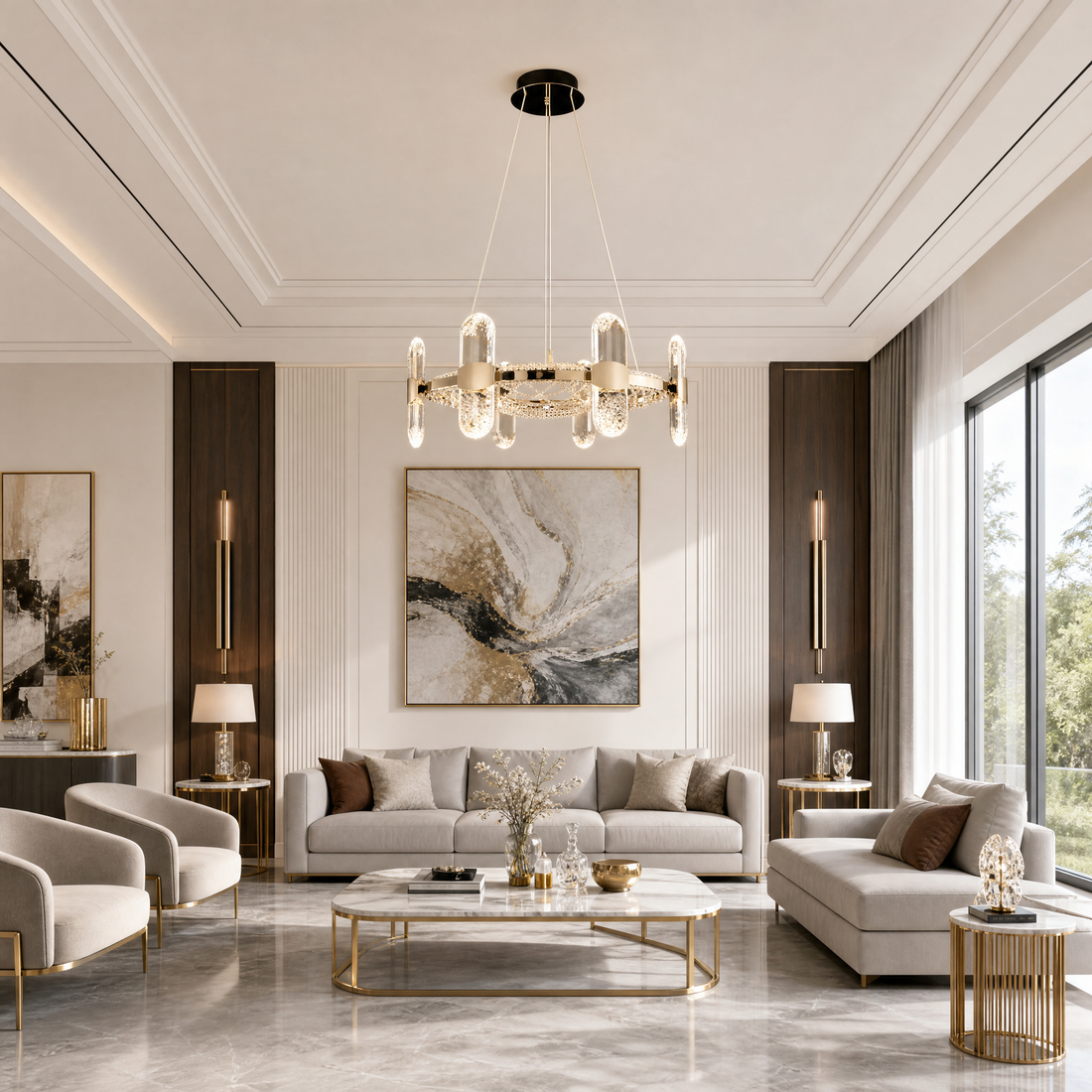 Pearl Net Modern Sculptural Pendant Light - main