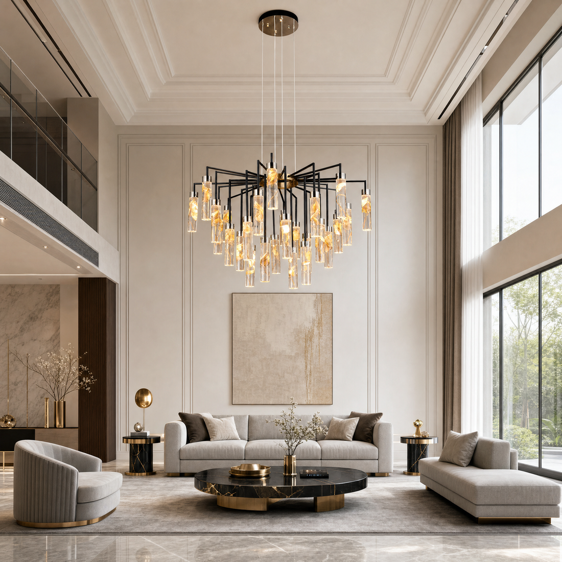 Phoenix Tree Modern Sculptural Ring Chandelier - main