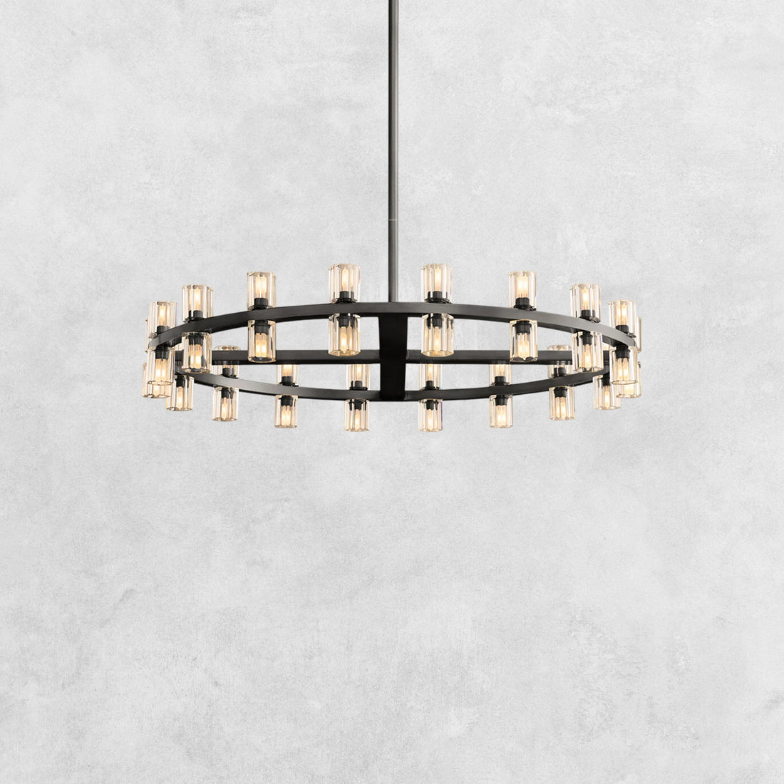 Reger Round Chandelier 36" 48" 60" for Dining Room-chandelier for bedroom,chandelier for dining room,chandelier for stairways,chandelier for foyer,chandelier for bathrooms,chandelier for living room-Blushlighting-36''-Bronze-Blushlighting