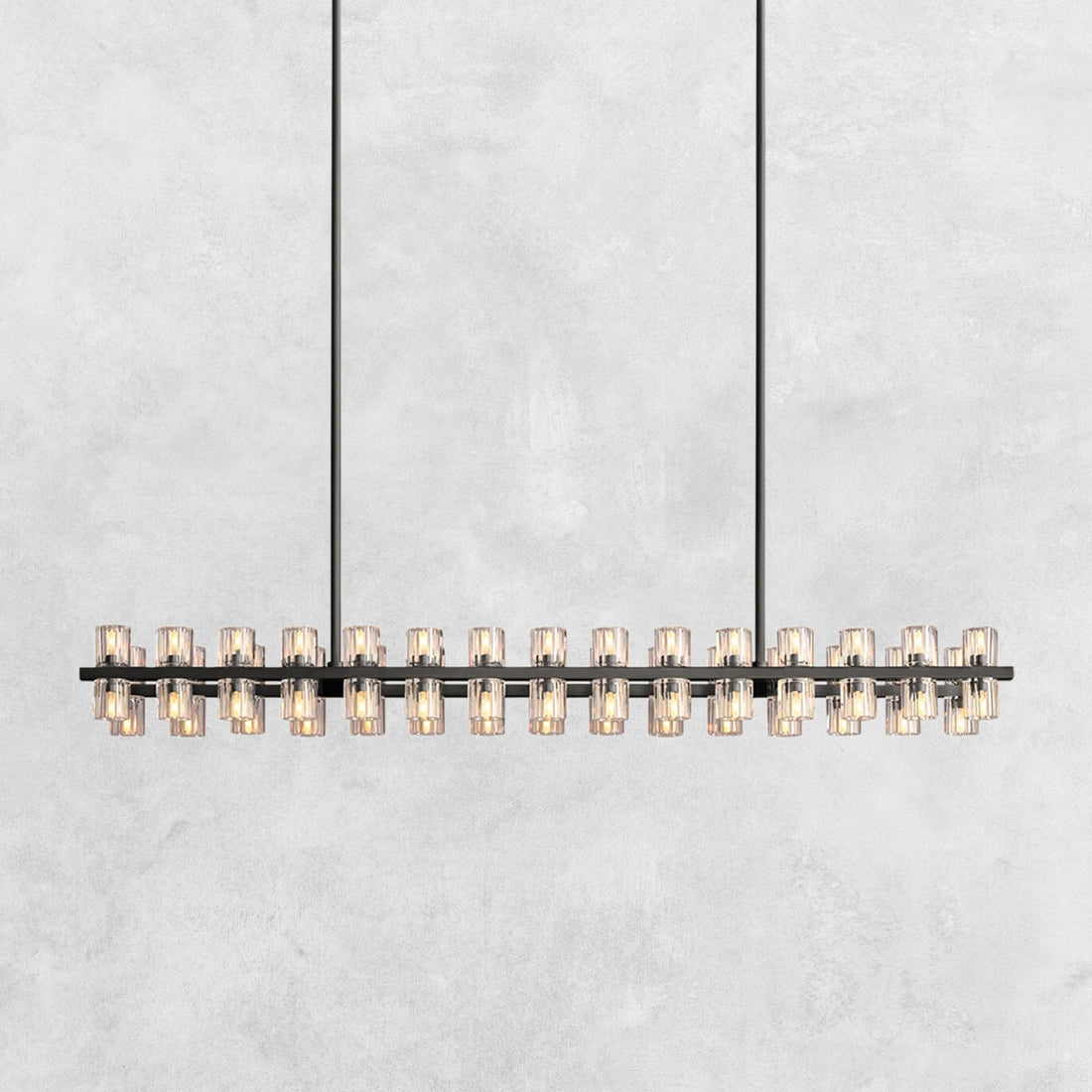 Arcachan Crystal Rectangular Chandelier 54'' 72"-