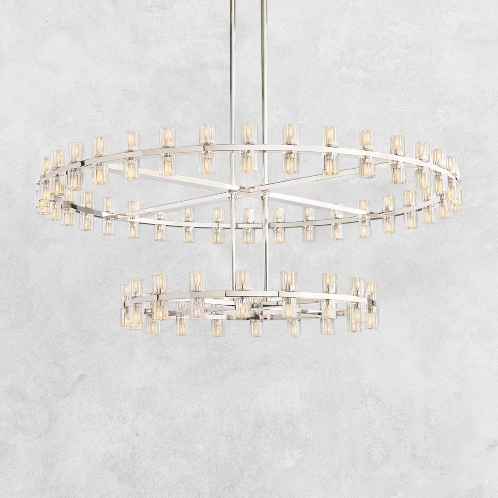 Reger Crystal 2-Tier Round Chandelier 60"