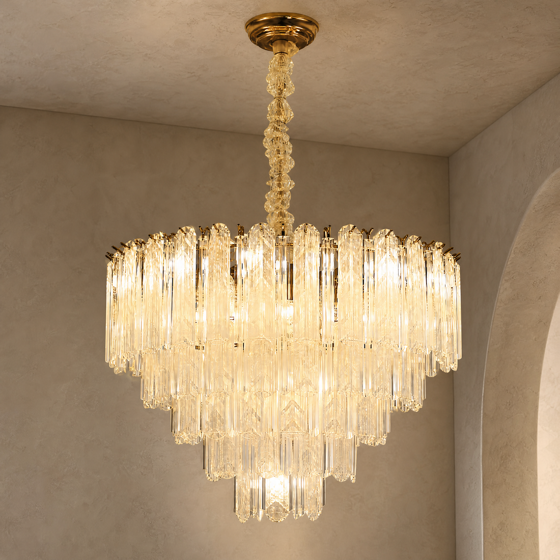 Quadro Glass Rod Chandelier — product photo