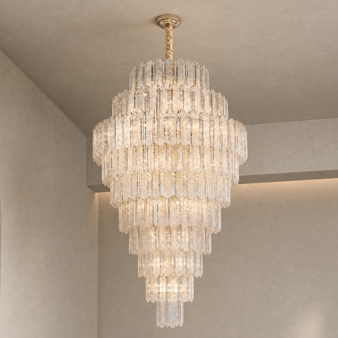 Quadro Glass Rod Chandelier — product photo