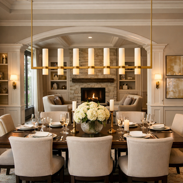 Ravellet Linear Milk Glass Chandelier