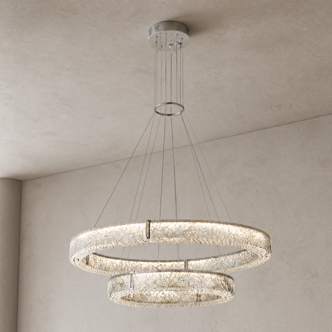 Roccia Stone Crystal Chandelier — product photo