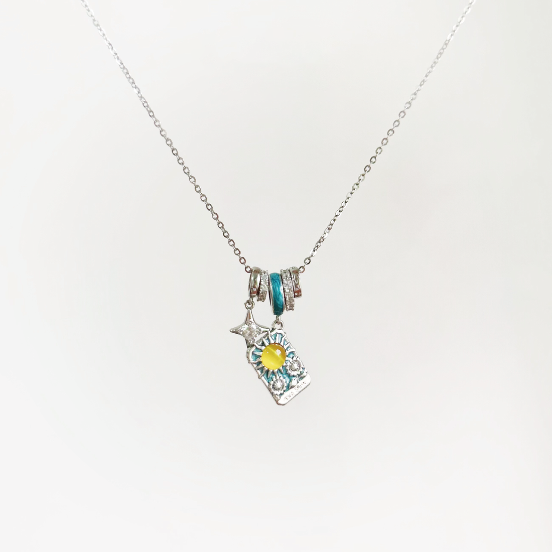 XIX THE SUN Tarot Card Pendant
