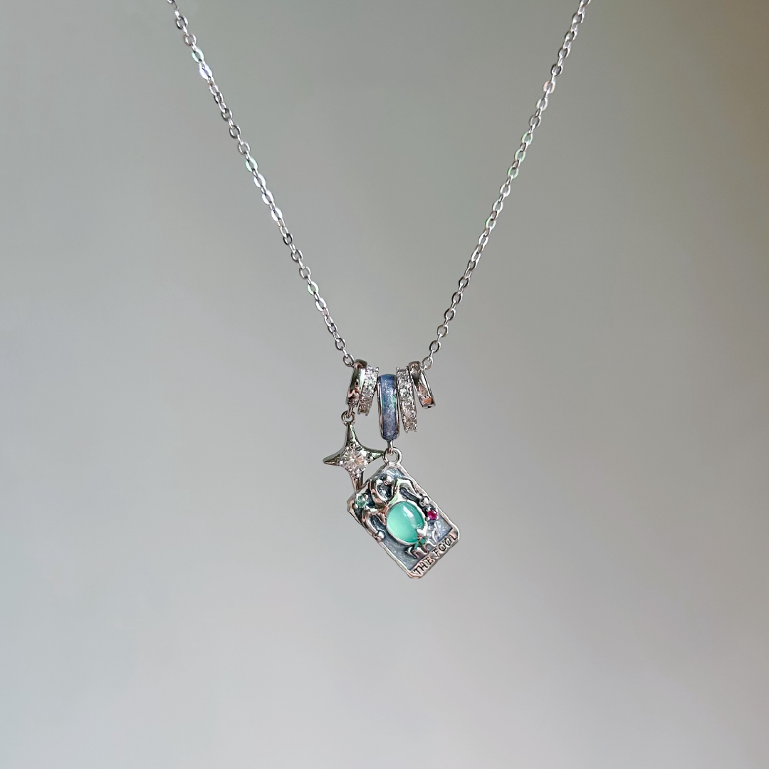 0 THE FOOL Tarot Card Pendant