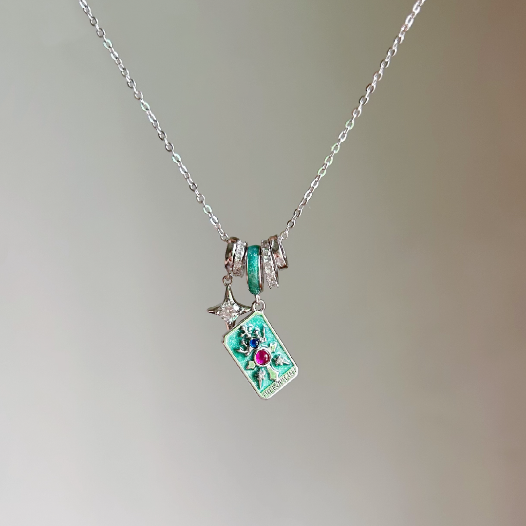 V THE HIEROPHANT Tarot Card Pendant