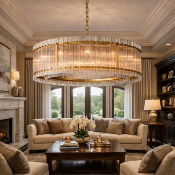 San Marca Glass Round Chandelier