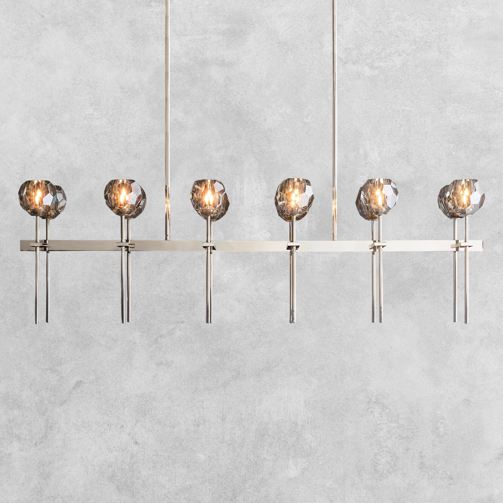 Bouble De Crystal Ball Linear Chandelier 48" 60"