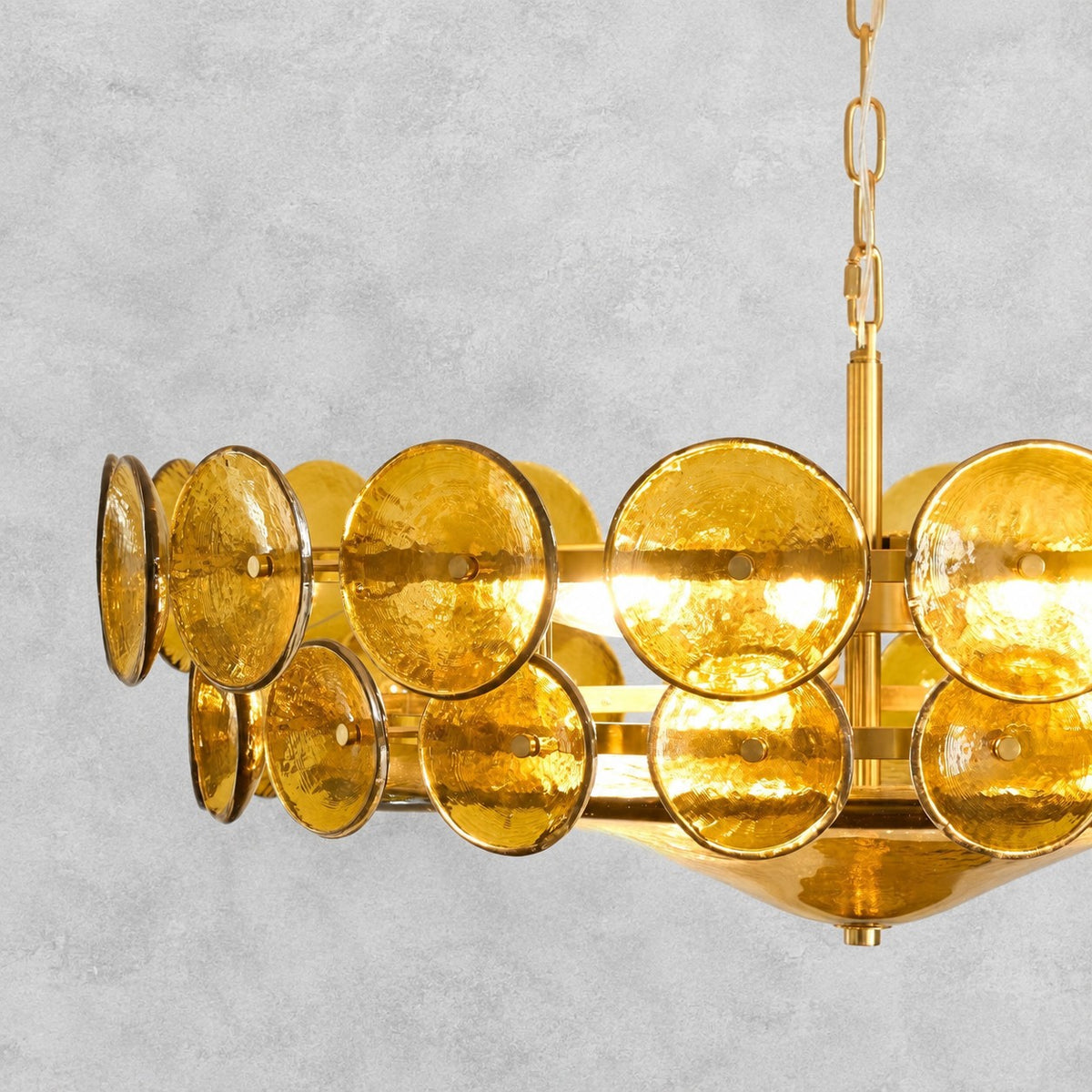 Solaris Disc Murano Chandelier