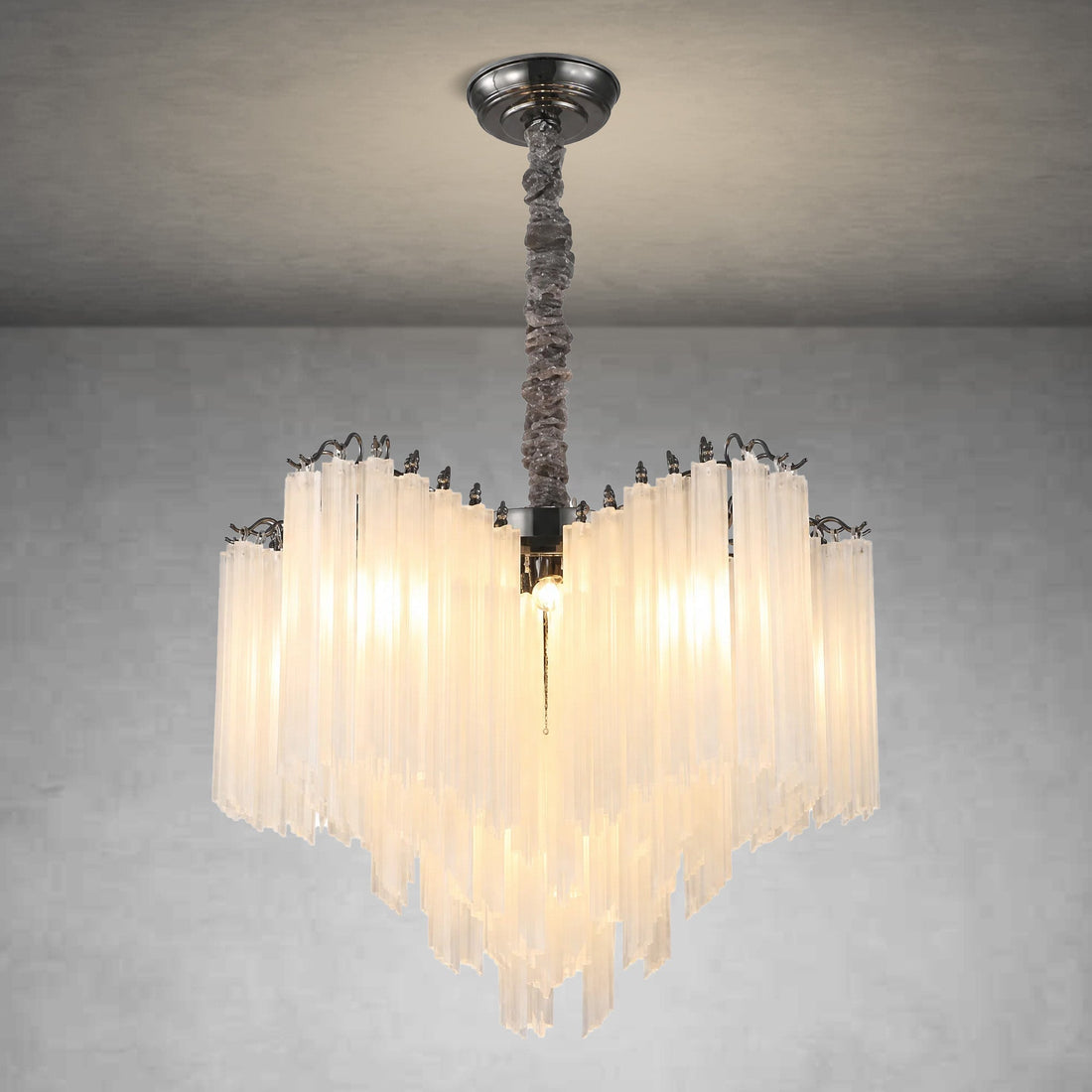 Stelo Glass Rod Chandelier — product photo