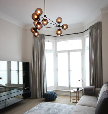 Modo Chandelier 37" - 3 Sided, 10 Globes