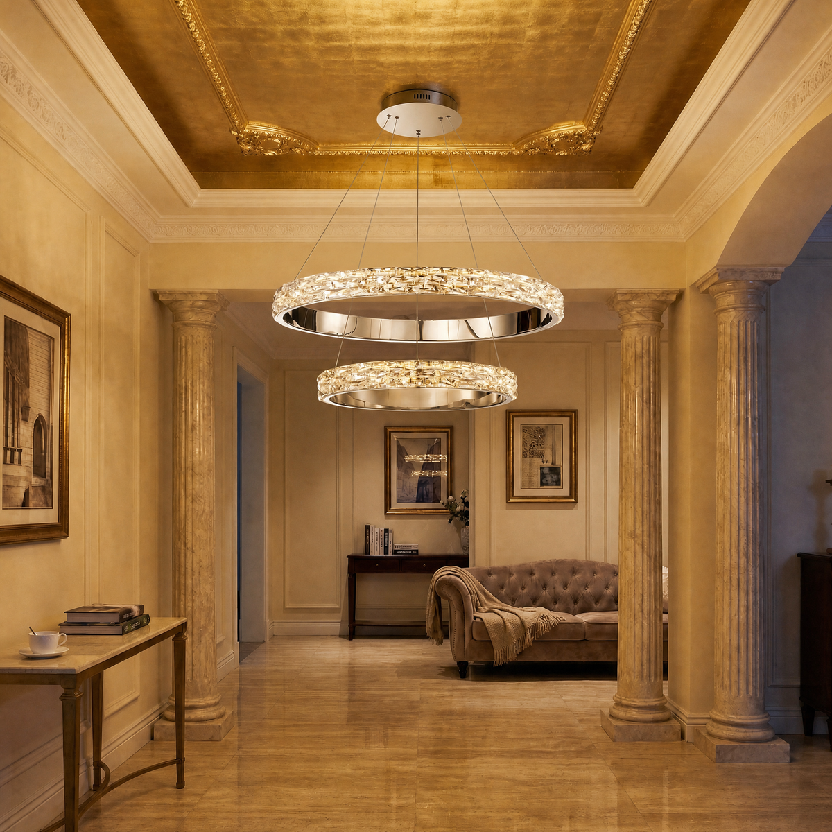 Trivellolab Series Nested Crystal Chandelier Style D