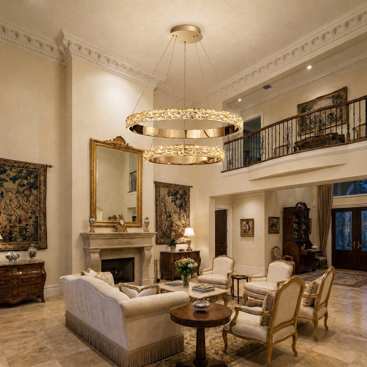 Trivellolab Series Nested Crystal Chandelier Style D