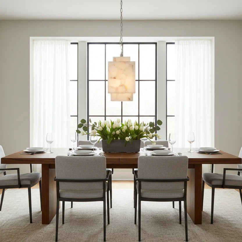 Alabaster Cube Pendant Light - Trivellolab