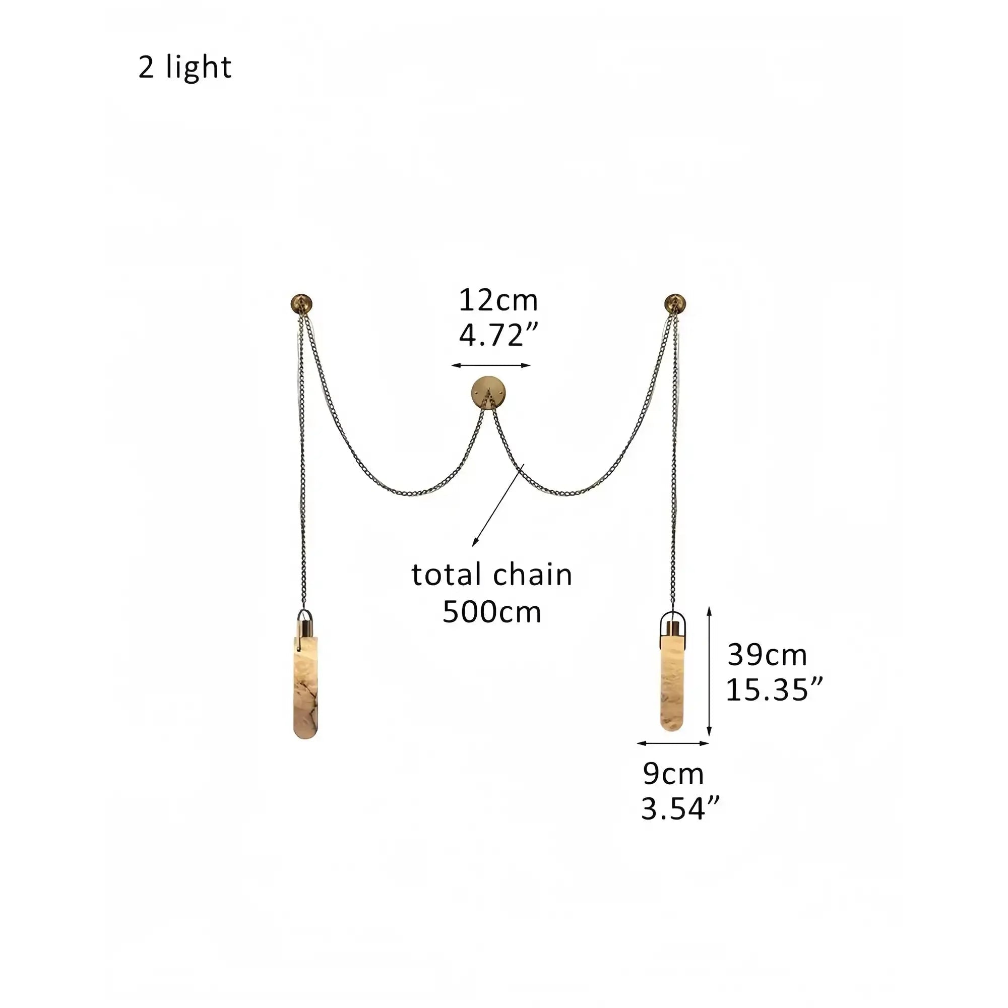 Alabaster Flint 1/2/3/5/7/9/12/15-Light LED Multi-Drop Pendant