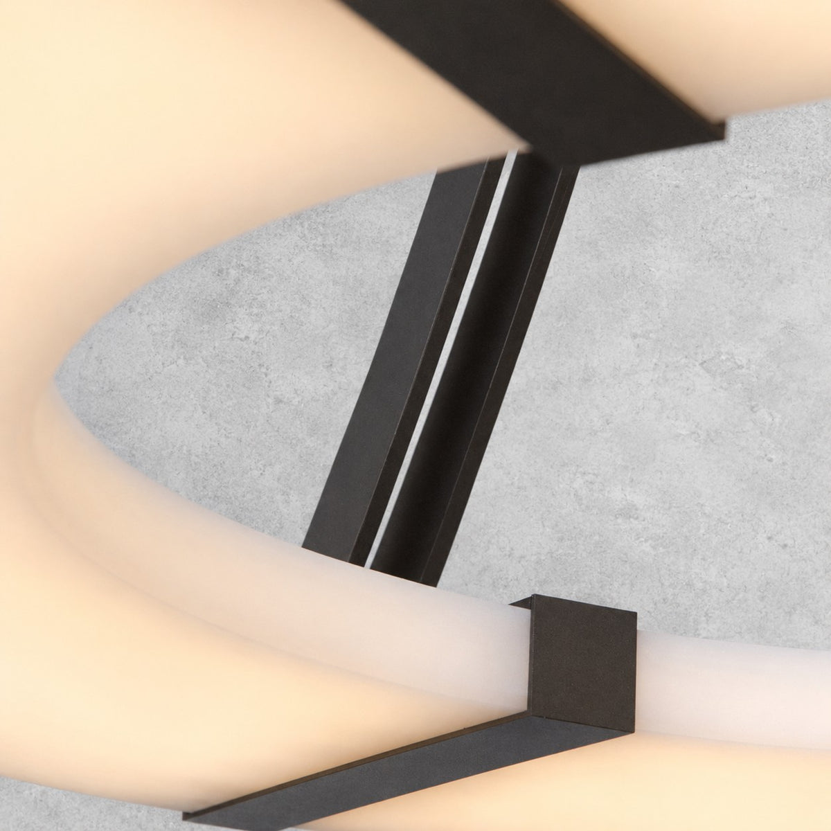 Alabaster Halo Pendant Light – Black & White LED Chandelier
