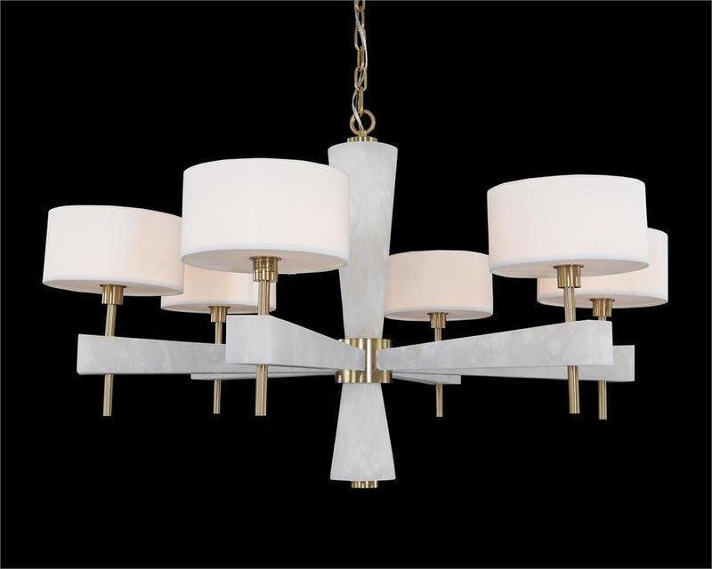 Alabaster Six - Light Chandelier - Trivellolab