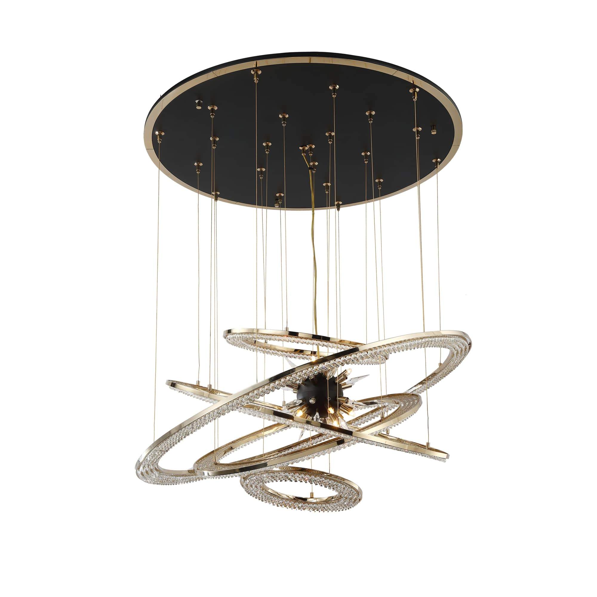 Aleron Crystal Ring Sputnik Chandelier - 35"w x 37"hTrivellolab