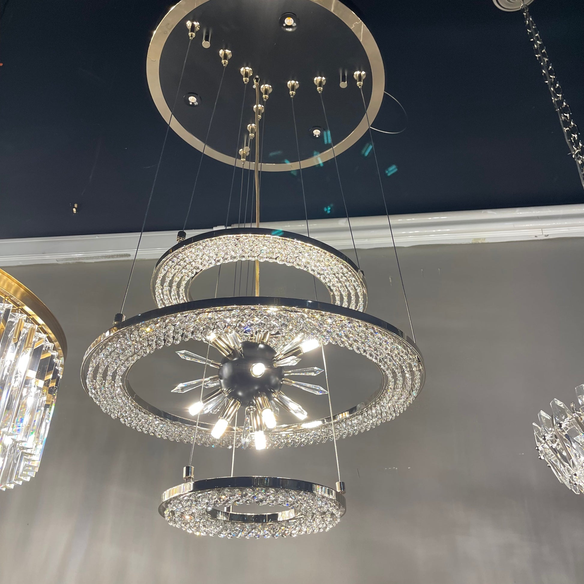 Aleron Crystal Ring Sputnik Chandelier - 24"w x 26"hTrivellolab