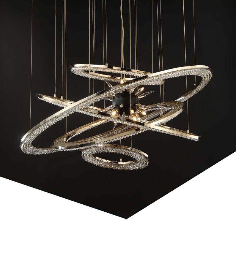 Aleron Crystal Ring Sputnik Chandelier - 24"w x 26"hTrivellolab