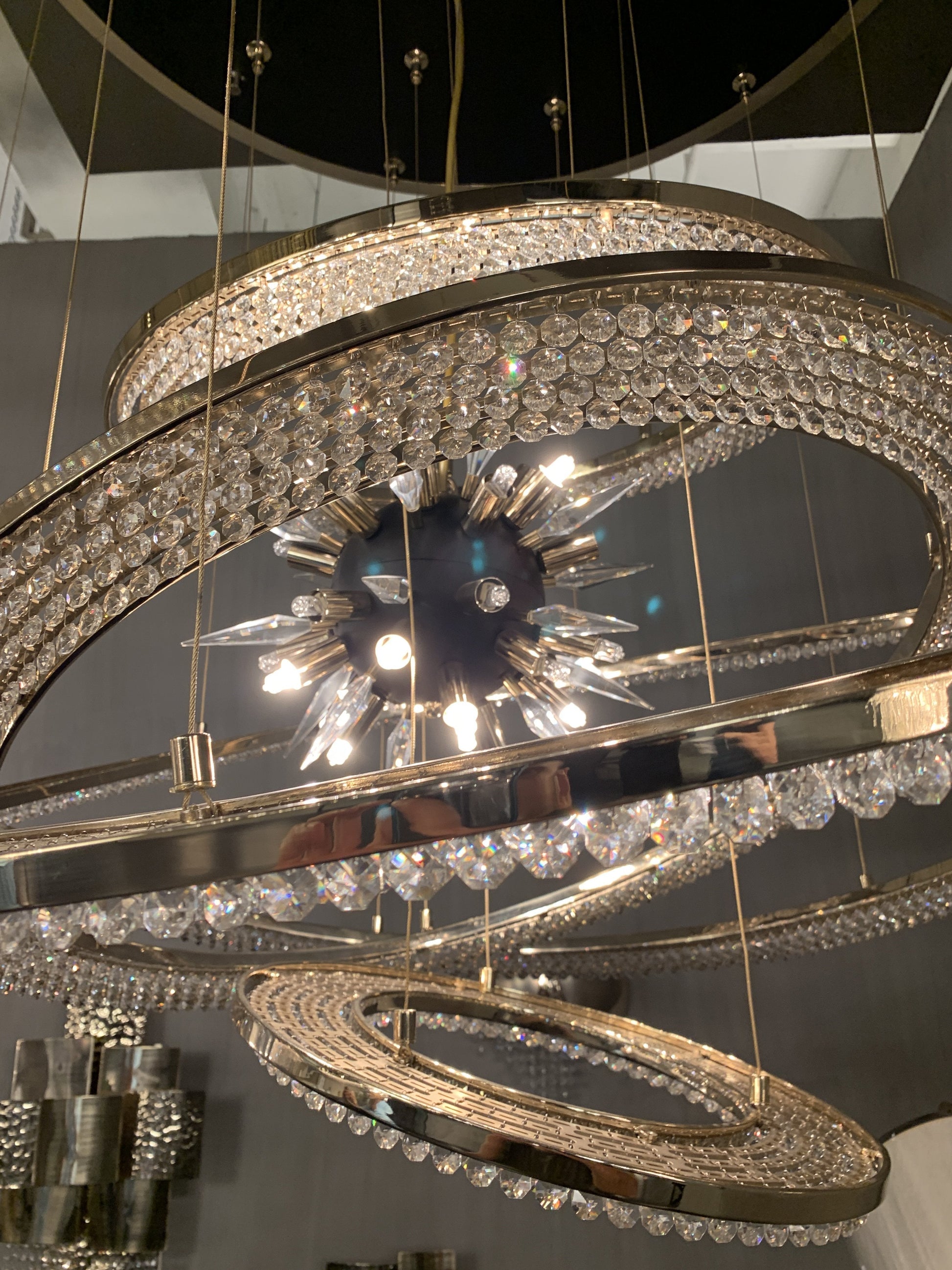 Aleron Crystal Ring Sputnik Chandelier - 24"w x 26"hTrivellolab