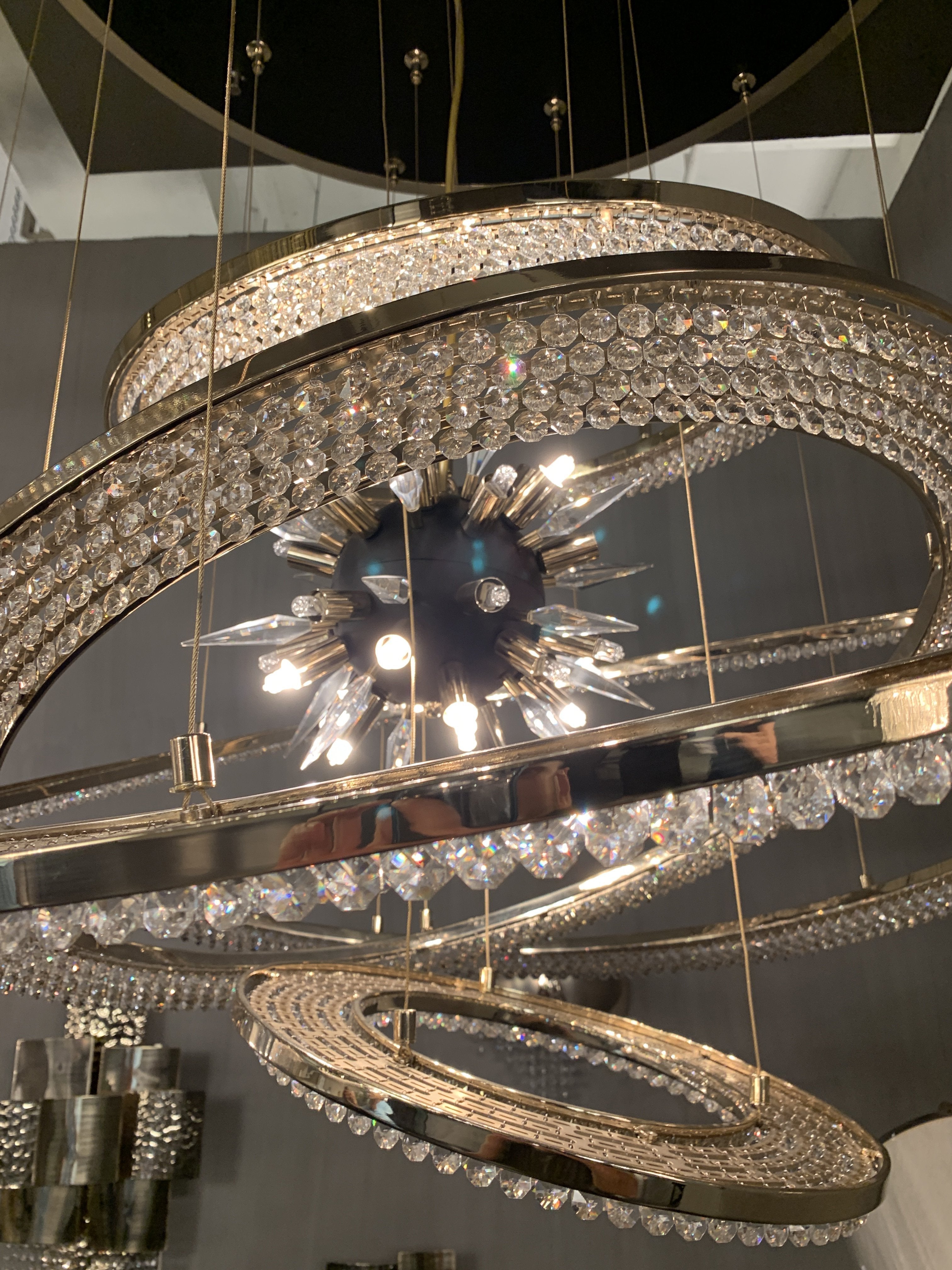 Aleron Crystal Ring Sputnik Chandelier - 24"w x 26"hTrivellolab